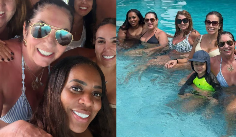 Mães de Virginia e Vini se divertem juntas após término dos filhos