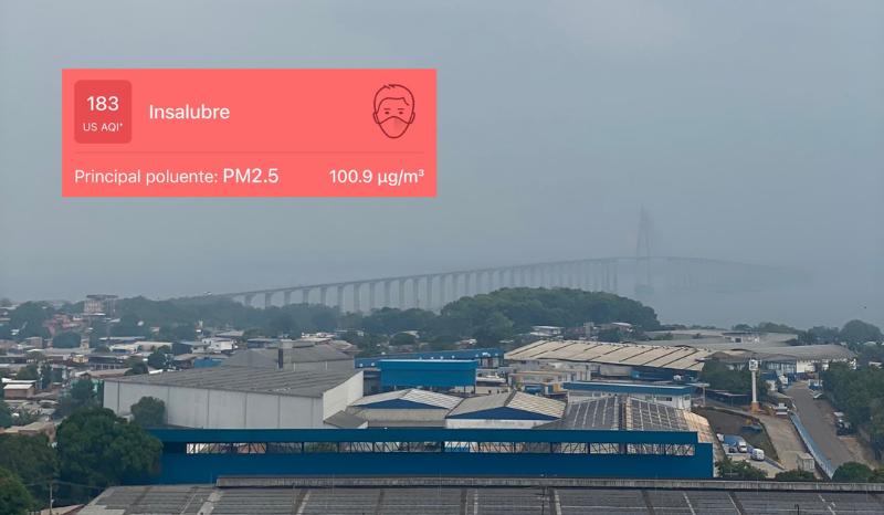 Manaus é novamente a cidade com a pior qualidade do ar do Brasil