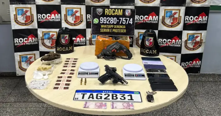 Quarteto é detido com armas e drogas após furto em Manaus