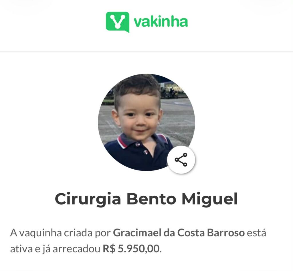 Campanha arrecada fundos para cirurgias de menino de 2 anos em Manaus