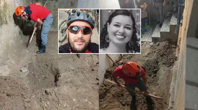 Vizinho relata ter ouvido marido cavando antes de corpo ser encontrado