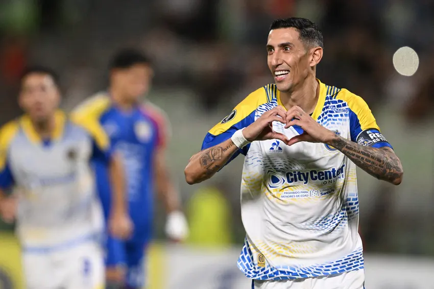 Ángel Di María marca seu primeiro gol na Libertadores pelo Rosario Central