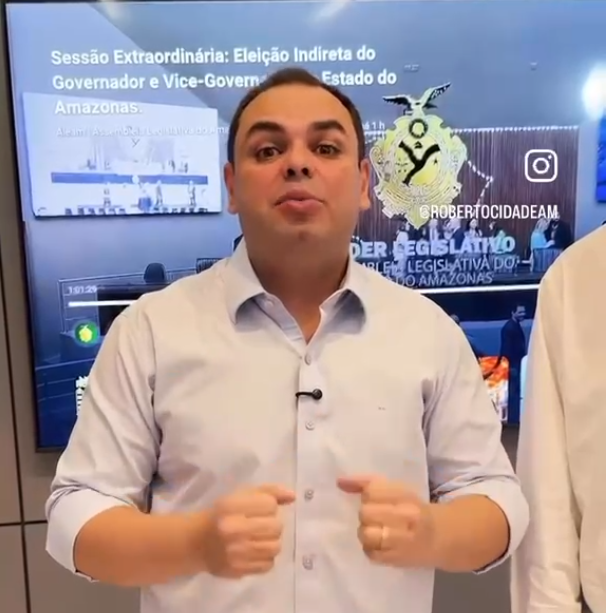 Roberto Cidade é eleito governador-tampão do Amazonas com apoio unânime