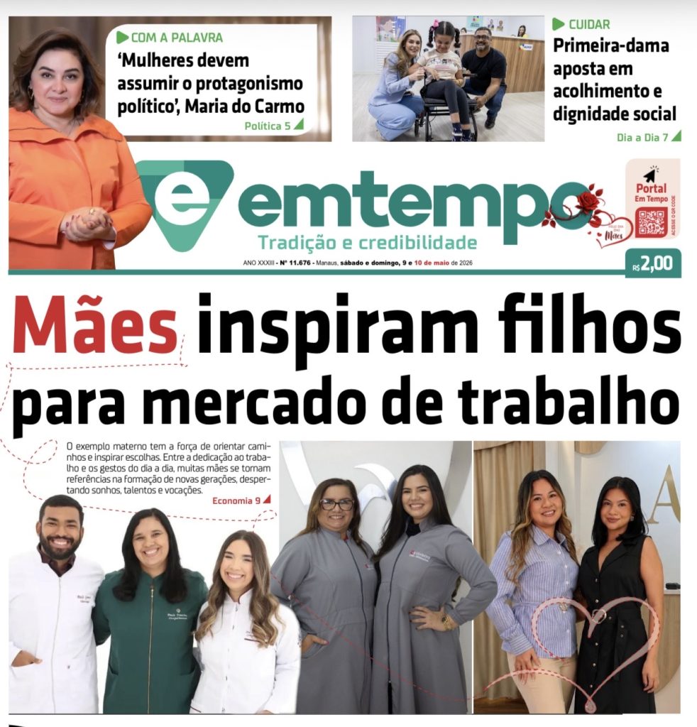 Edição do Jornal Em Tempo de 9 e 10 de maio de 2026 está disponível