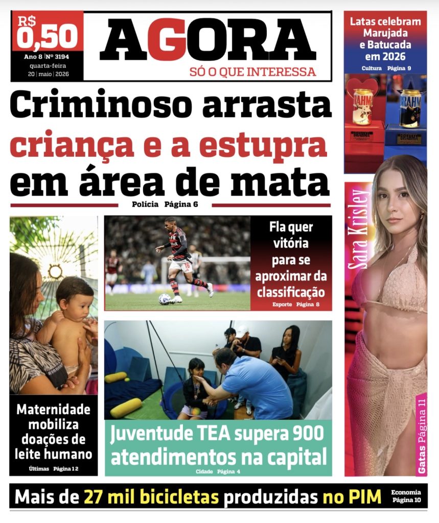 Edição do Jornal AGORA de 20 de maio de 2026 está disponível