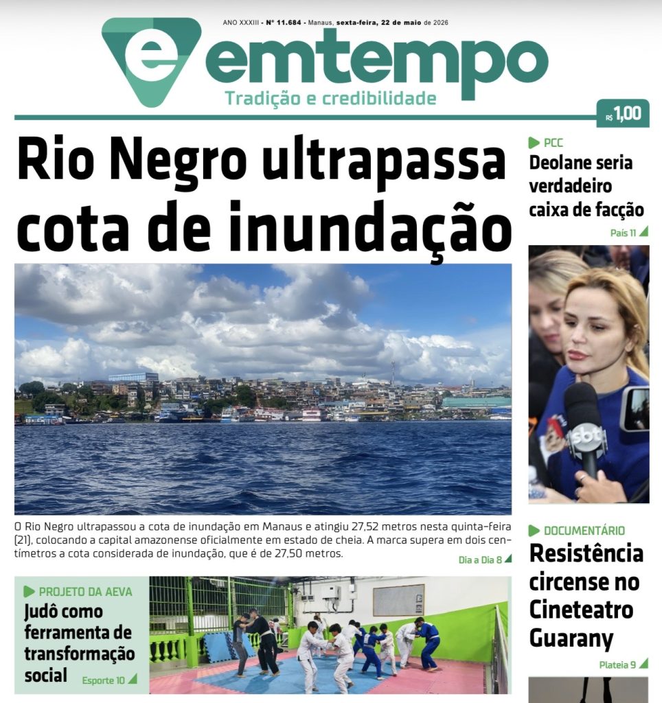 Edição do Jornal EM TEMPO de 22 de maio de 2026 está disponível