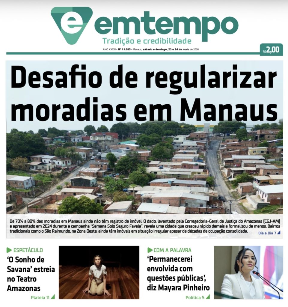 Edição do Jornal EM TEMPO dos dias 23 e 24 de maio de 2026 está disponível