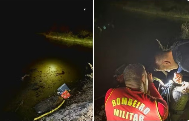 Mulher perde quatro filhos após carro cair em represa em Goiás