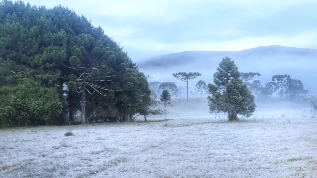 Previsão indica onda de frio intensa no Sul do Brasil em 2026