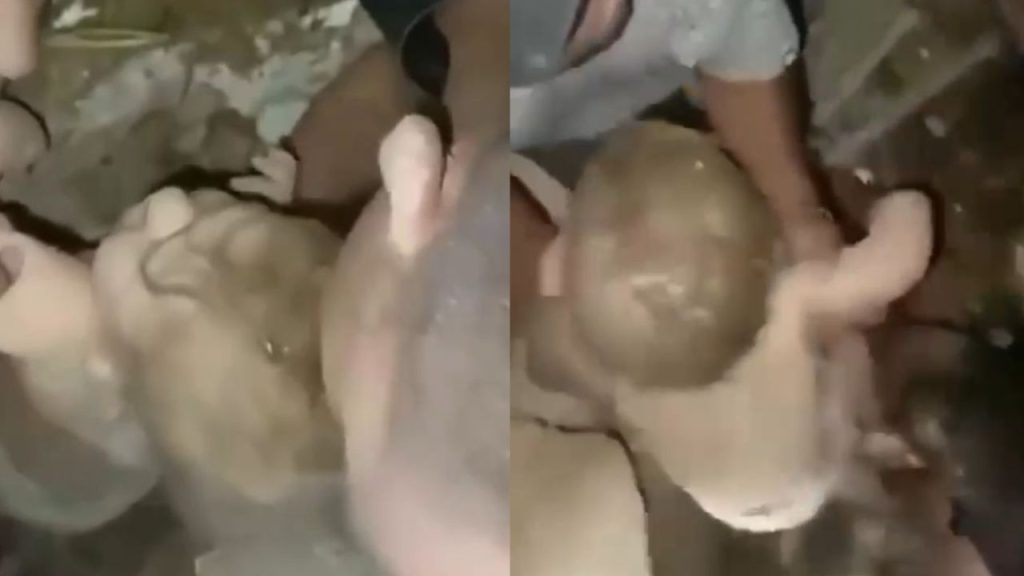 Bebê é resgatado com vida dos escombros após terremotos em La Guaira