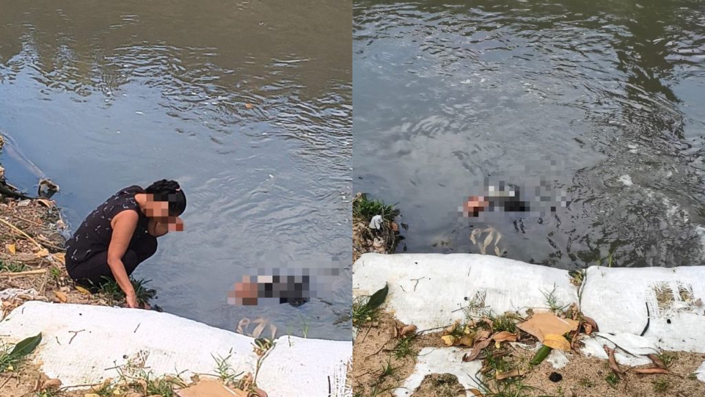 Mãe encontra corpo do filho boiando em igarapé na Compensa e se desespera