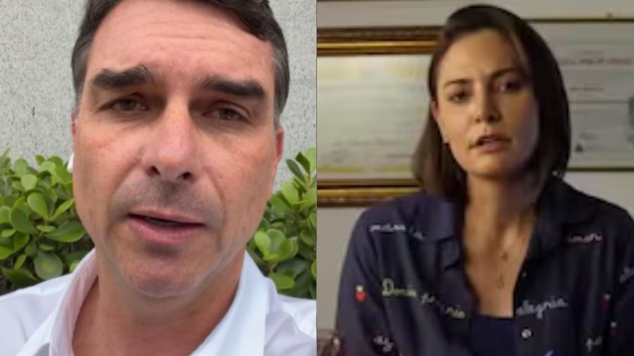 Presença de Michelle Bolsonaro em evento com Flávio Bolsonaro segue incerta