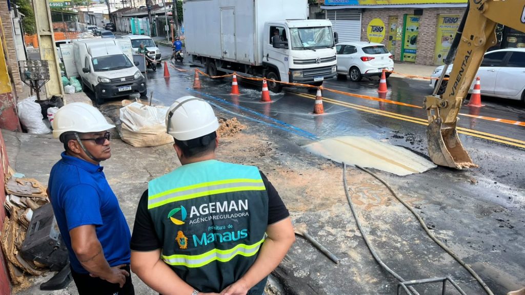 Ageman notifica Águas de Manaus e exige explicações em 48 horas sobre rompimento de tubulação