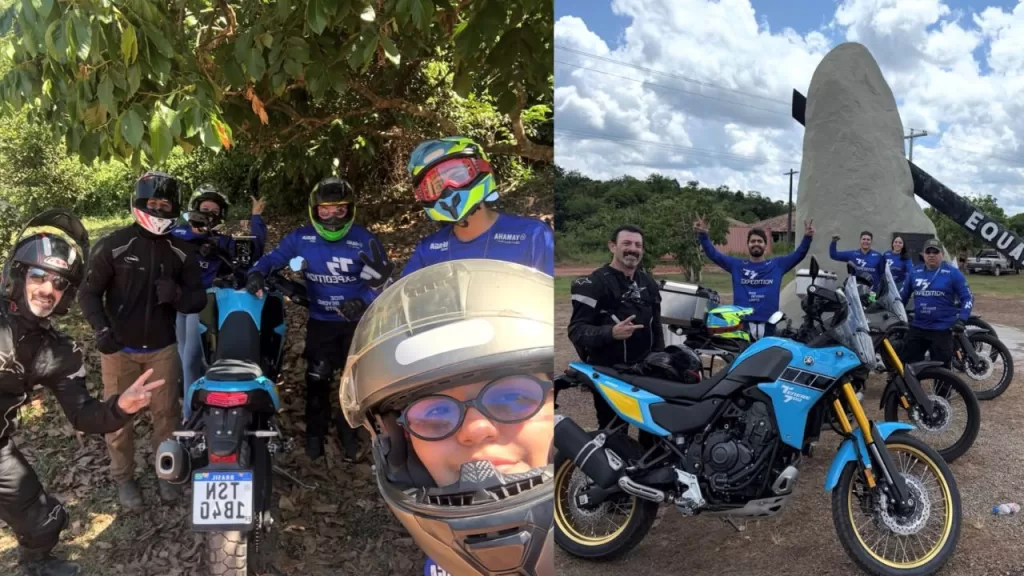Expedição de motocicletas parte de Manaus rumo à Linha do Equador
