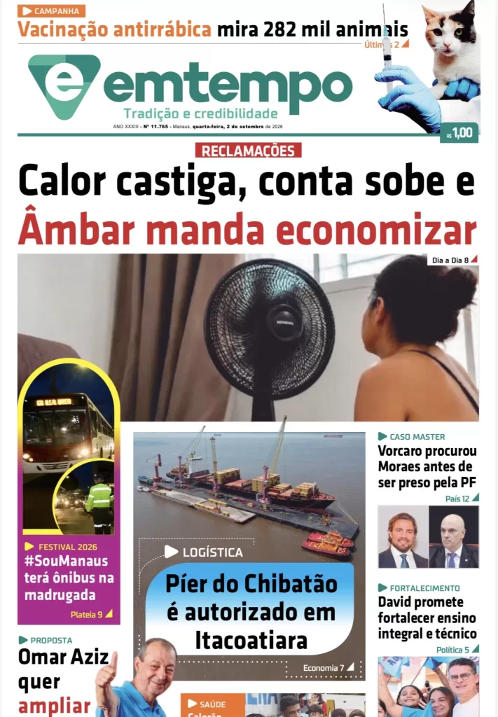 Jornal Em Tempo – quarta-feira, 2 de setembro de 2026
