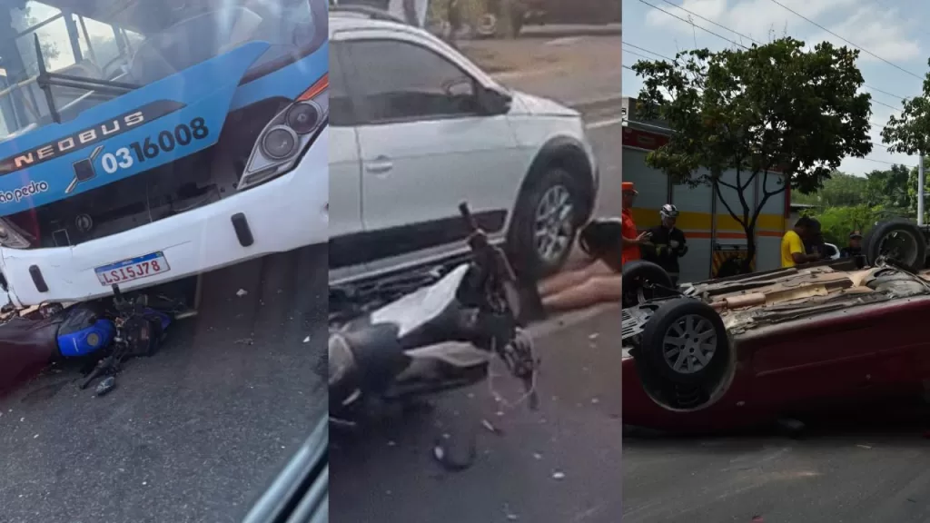Quatro acidentes em Manaus deixam uma pessoa morta e congestionamentos