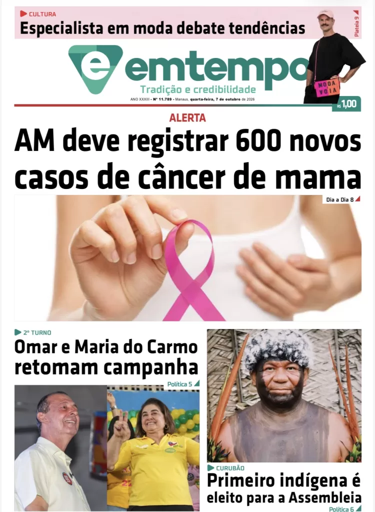 Jornal Em Tempo disponível para download em 7 de outubro de 2026