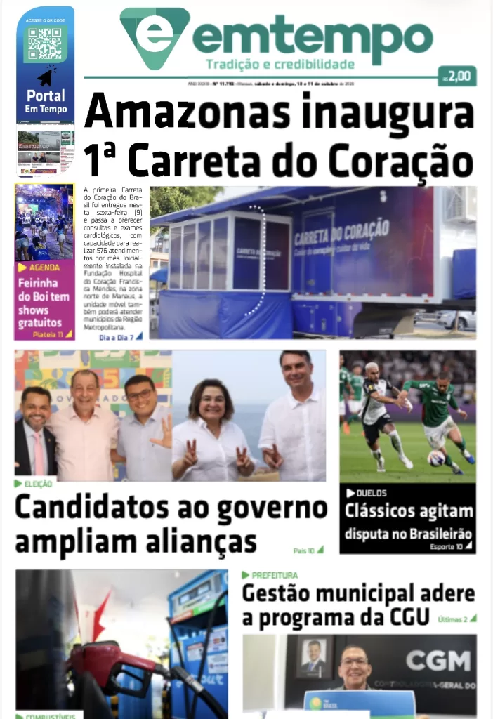 Jornal Em Tempo – sábado e domingo, 10 e 11 de outubro de 2026