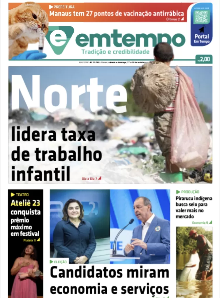 Jornal Em Tempo – edição de sábado e domingo, 17 e 18 de outubro de 2026