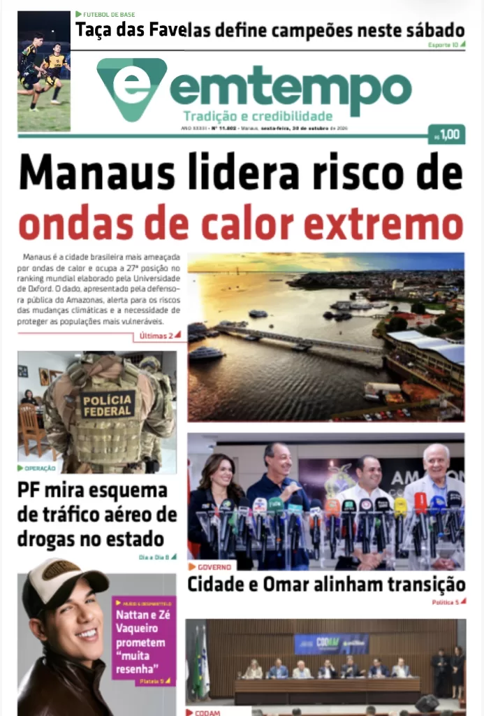 Jornal Em Tempo edição de 30 de outubro de 2026