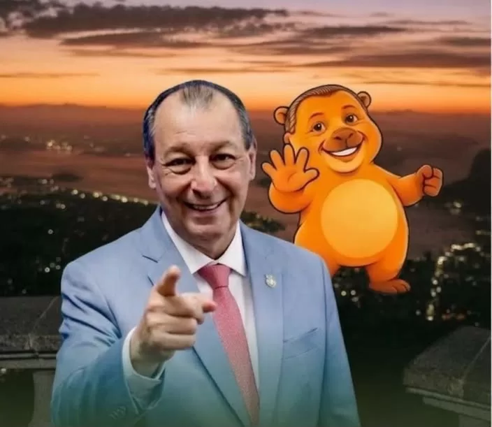 Omar Aziz usa capivara como mascote em campanha ao Governo do Amazonas