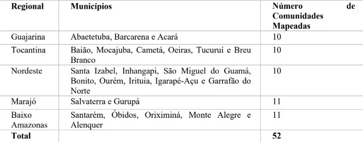Automapeamento revela 52 comunidades quilombolas no Pará