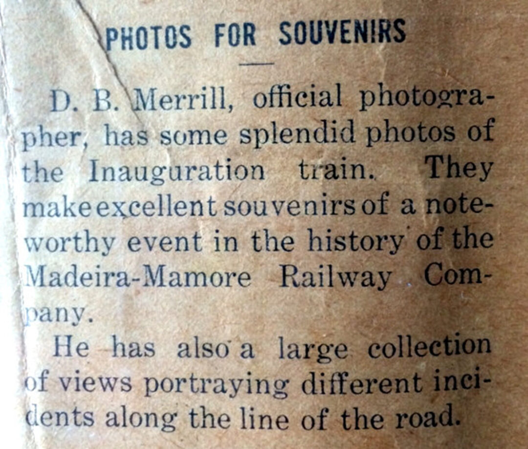 Ashmead e Merrill: Registro Fotográfico da Ferrovia Madeira-Mamoré