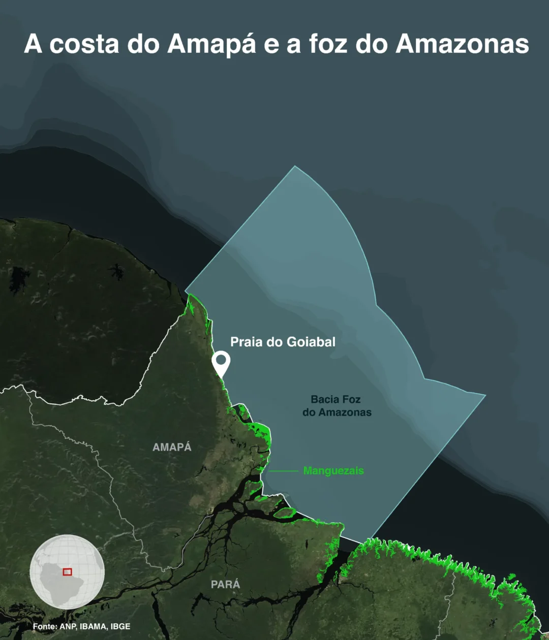 Avanço do Atlântico transforma a vida na foz do Amazonas