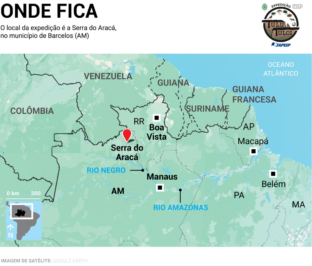 Cientistas exploram a biodiversidade da Serra do Aracá no Amazonas