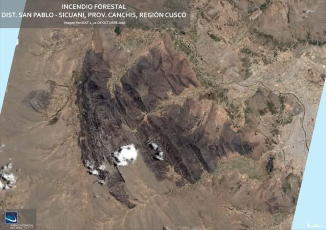 Imagens de satélite revelam áreas devastadas por incêndios no Peru