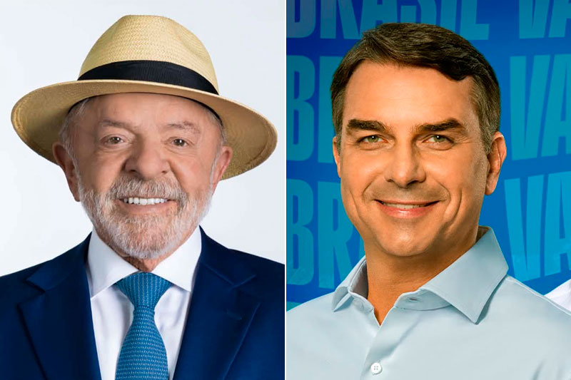 Lula lidera com 38% das intenções de voto no 1º turno; Flávio tem 30%