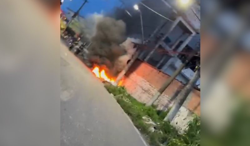 Princípio de incêndio é registrado no bairro Coroado em Manaus