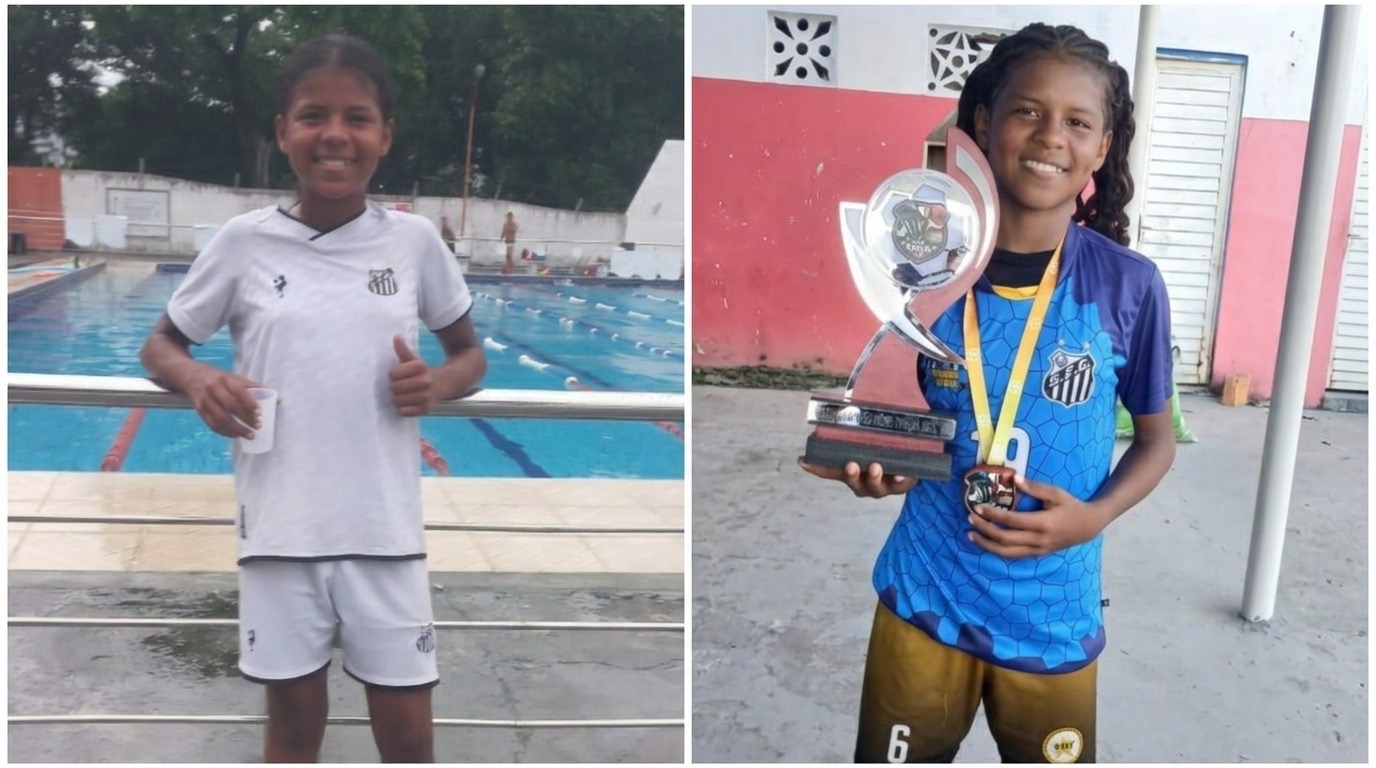 Raquel, 13 anos, persegue sonho de ser jogadora profissional em Manaus