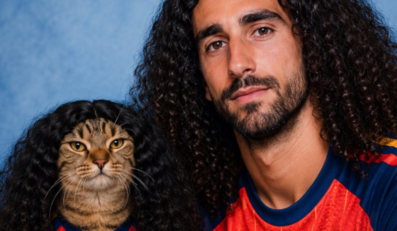Google presta homenagem ao meme do gatinho Cucurella na final da Copa