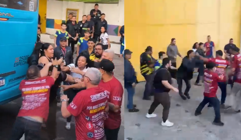 Confusão marca greve dos trabalhadores em Manaus nesta quinta-feira