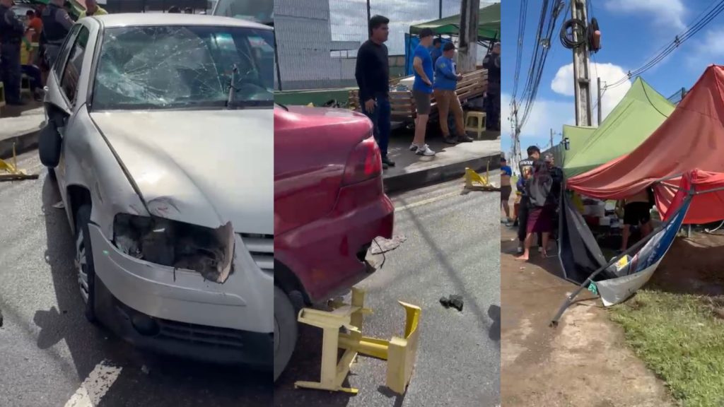 Motorista atropela duas pessoas após possível cochilo ao volante em Manaus