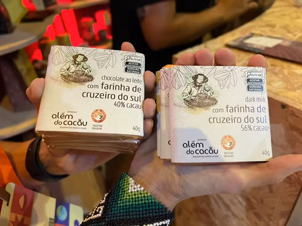 Chocolate artesanal do Acre incorpora identidade regional com farinha de mandioca